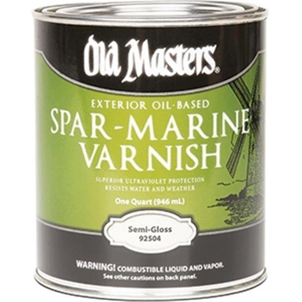 Old Masters Old Masters 92504 Semi Gloss Spar Marine Varnish - 1 Quart 86348925045